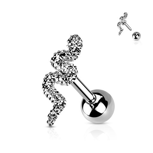 Piercing Barbell Schlange – Chirurgenstahl 316L