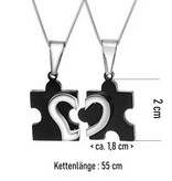 Partnerkette Puzzle aus Edelstahl