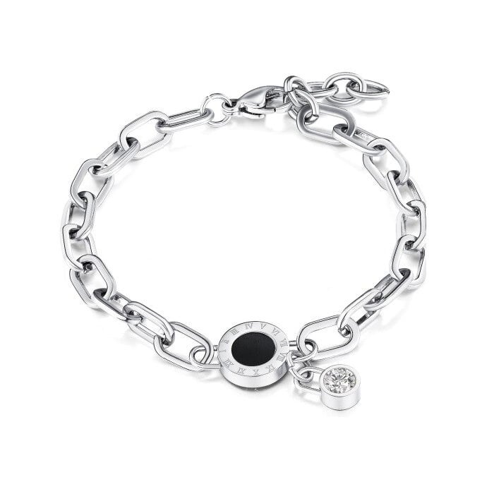 Damen Edelstahl Armband römische Zahlen