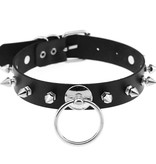 Choker Nieten Halsband mit Ring