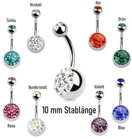 Bauchnabelpiercing Glitzerball