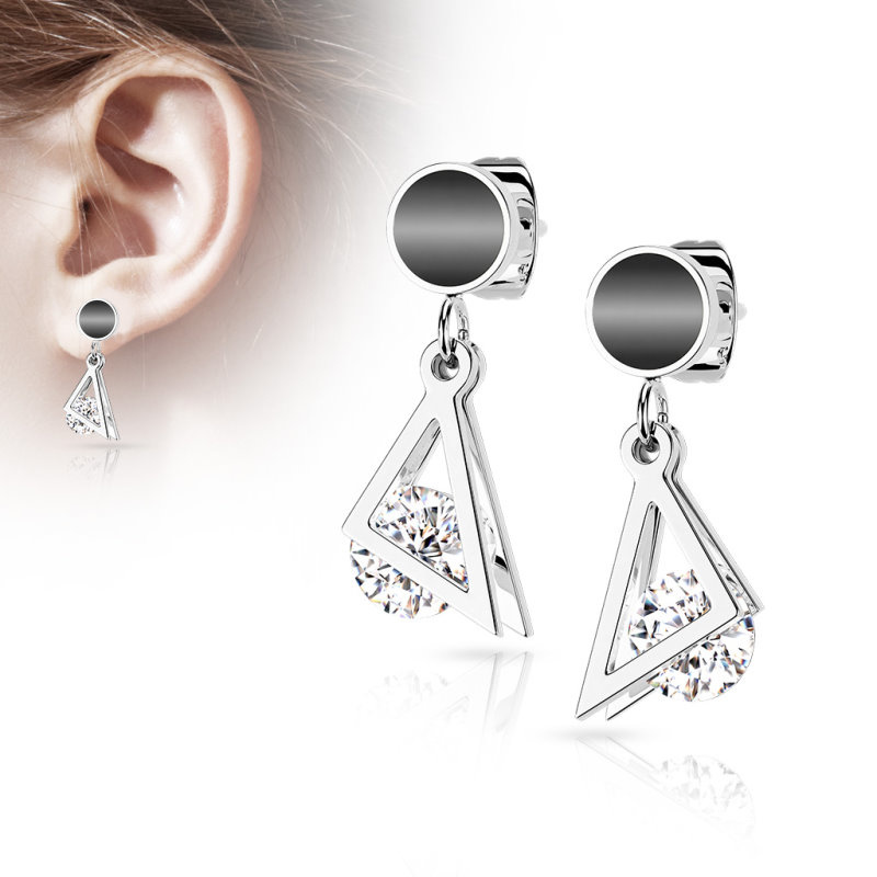 Damen Ohrstecker mit Kristall