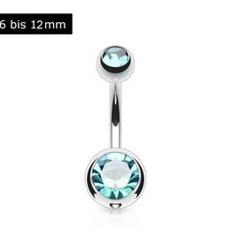 Bauchnabelpiercing Türkis