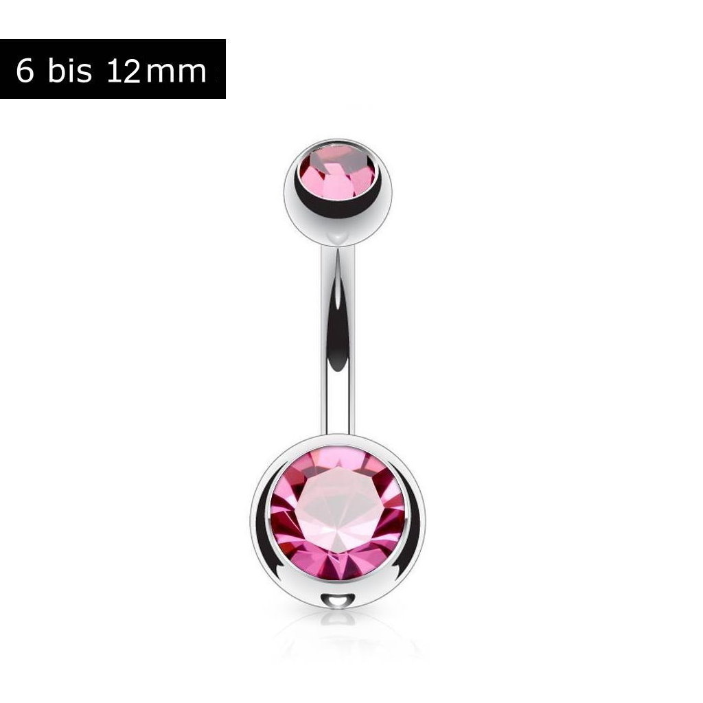 12 mm Bauchnabelpiercing Pink