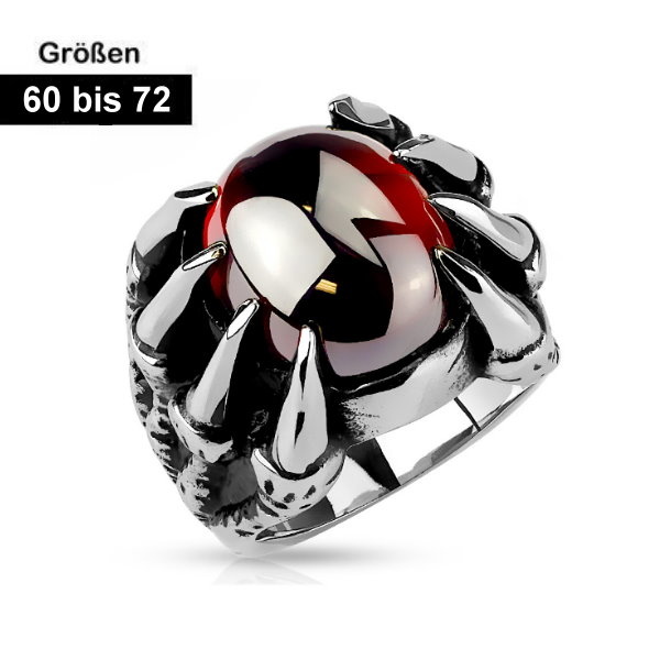 Drachen Krallen Ring aus Edelstahl