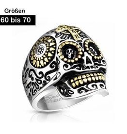 Edelstahl Ring Skull