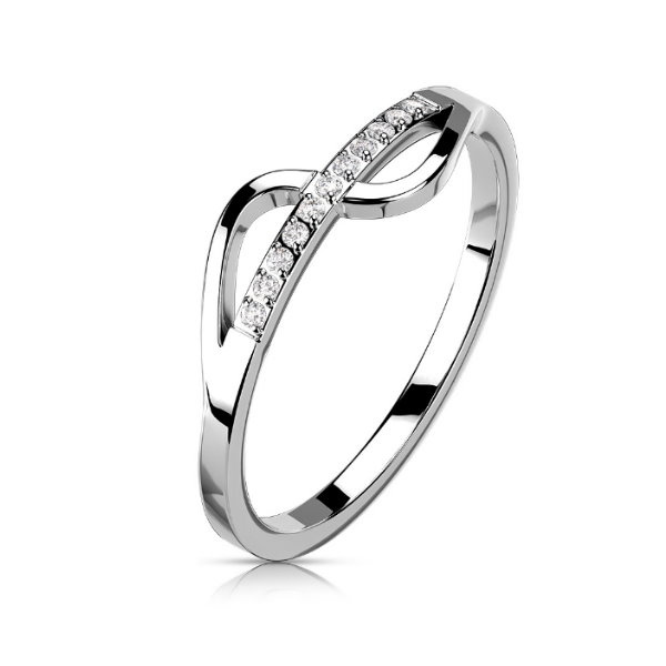 Damen Ring mit kleinen Zirkonia Steine