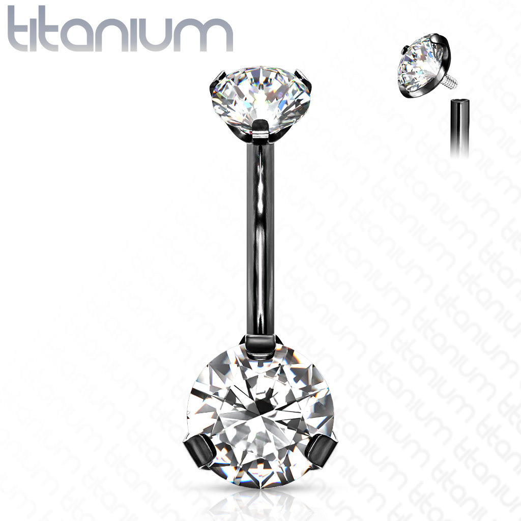 Titan Bauchnabelpiercing schwarz