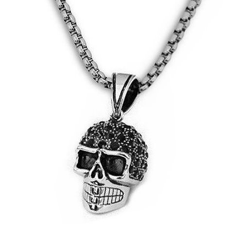 Schwarzer Totenkopf Anhänger