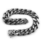 22cm langes mattiertes Panzerarmband