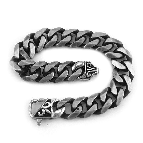 Mattiertes Edelstahl Armband