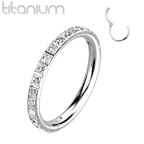 1,2 mm Titan Segment Ring mit Zirkoniasteine