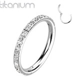 1,2 mm Titan Segment Ring mit Zirkoniasteine