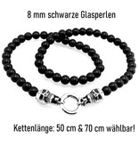 Edelstahl Halskette Totenkopf - Bikerschmuck