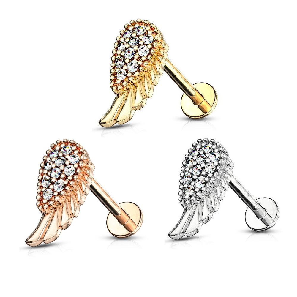 Labret Stecker Flügel – Chirurgenstahl