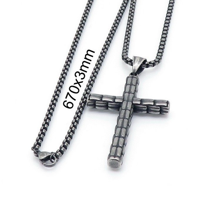 Edelstahlkette mit Kreuz