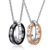 Partnerkette Ringe aus Edelstahl