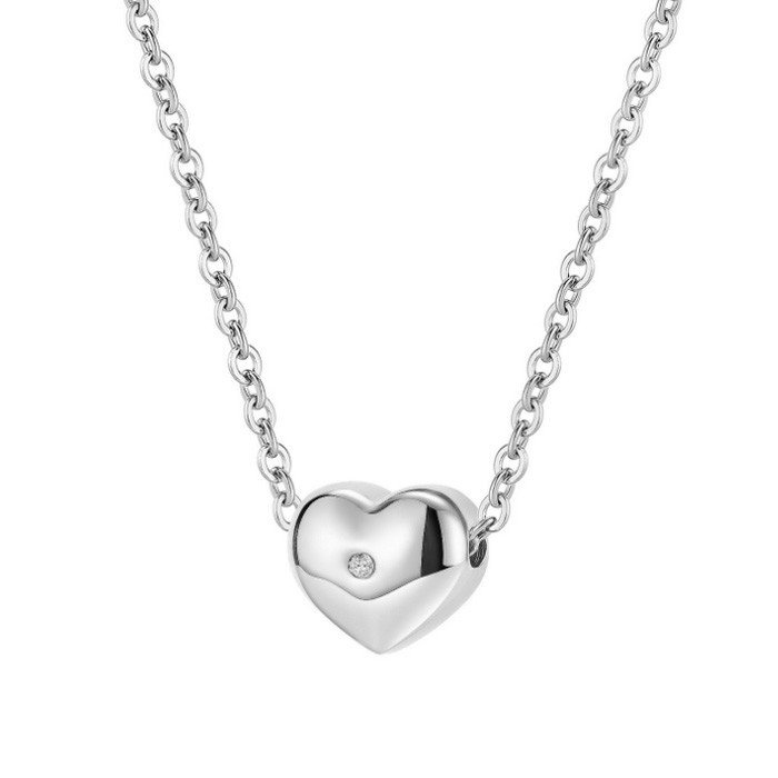 Edelstahlkette Herz