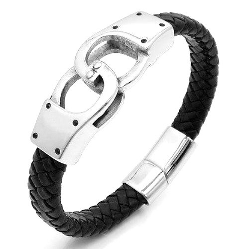 Lederarmband Handschellen