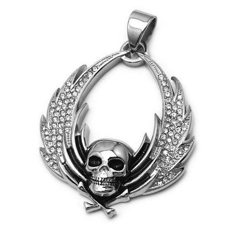 Anhänger Totenkopf mit Flügel