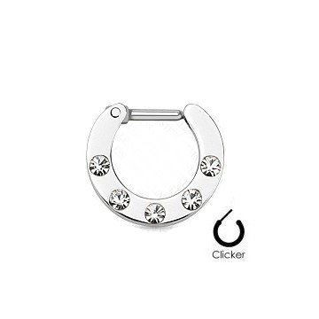 Septumpiercing mit Steinchen