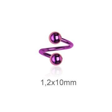 Spirale 1,2 mm pink - Tolles Lippenpiercing