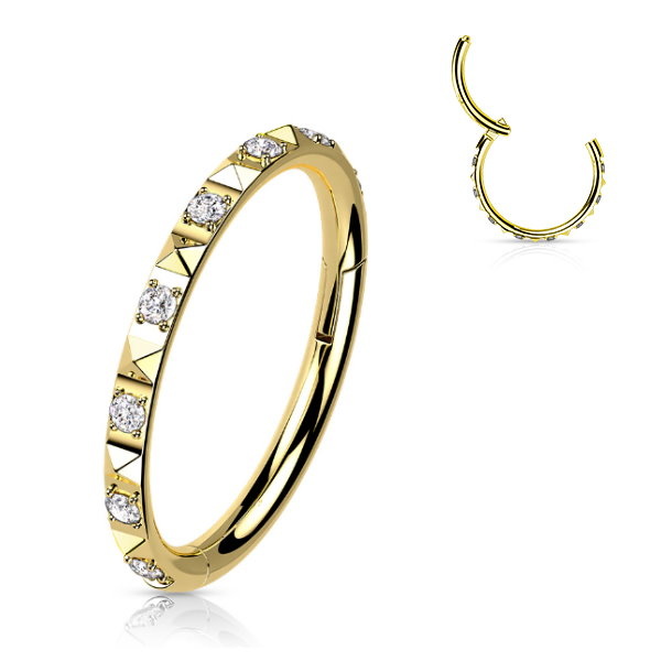 Goldfärbiger Titan Ring