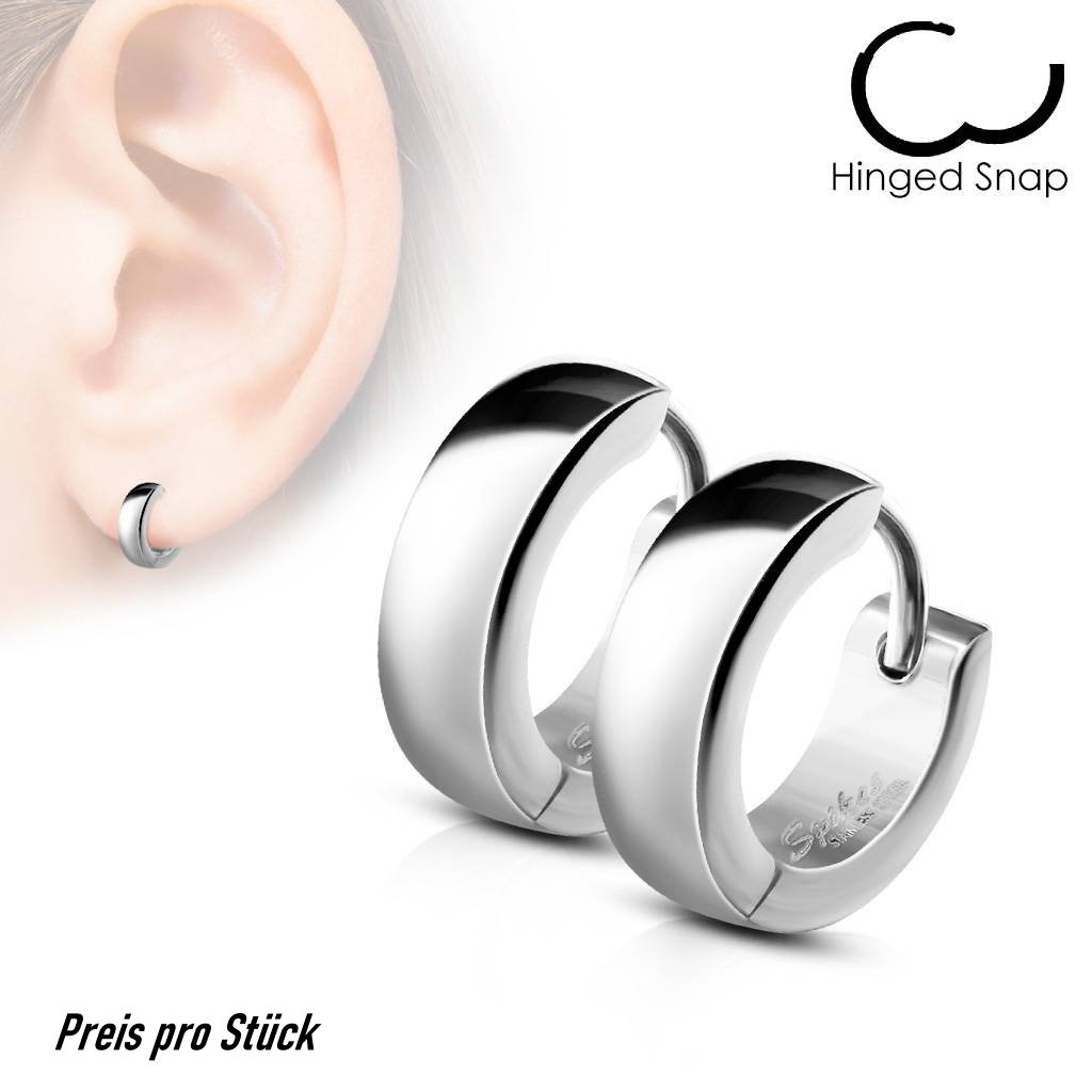 Edelstahlohrringe silberfärbig