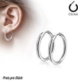 Creolen Ohrringe aus Edelstahl –  12, 14 oder 16 mm