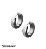 Edelstahl Klappcreolen mit rauher Struktur