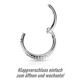 2-fach Clicker Ring mit Pyramidenschliff – Chirurgenstahl 316l