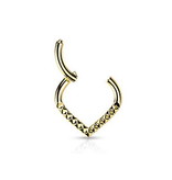 Goldfarbiges Septum Piercing Dreieck