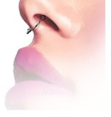 Schwarzes Septum Fake Piercing