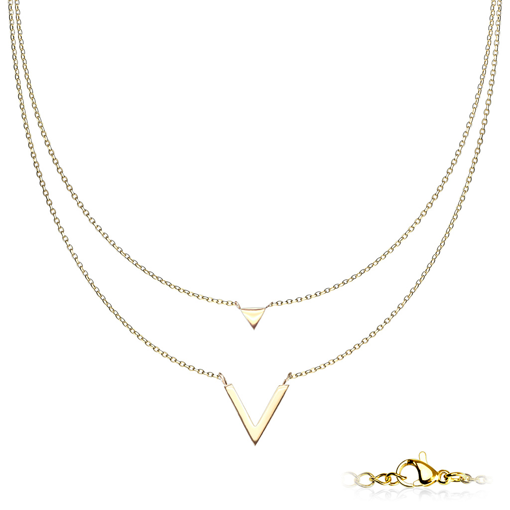 Edelstahl Halskette Rosegold