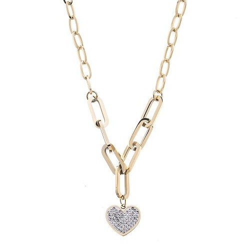 Goldfärbiges Edelstahl Collier