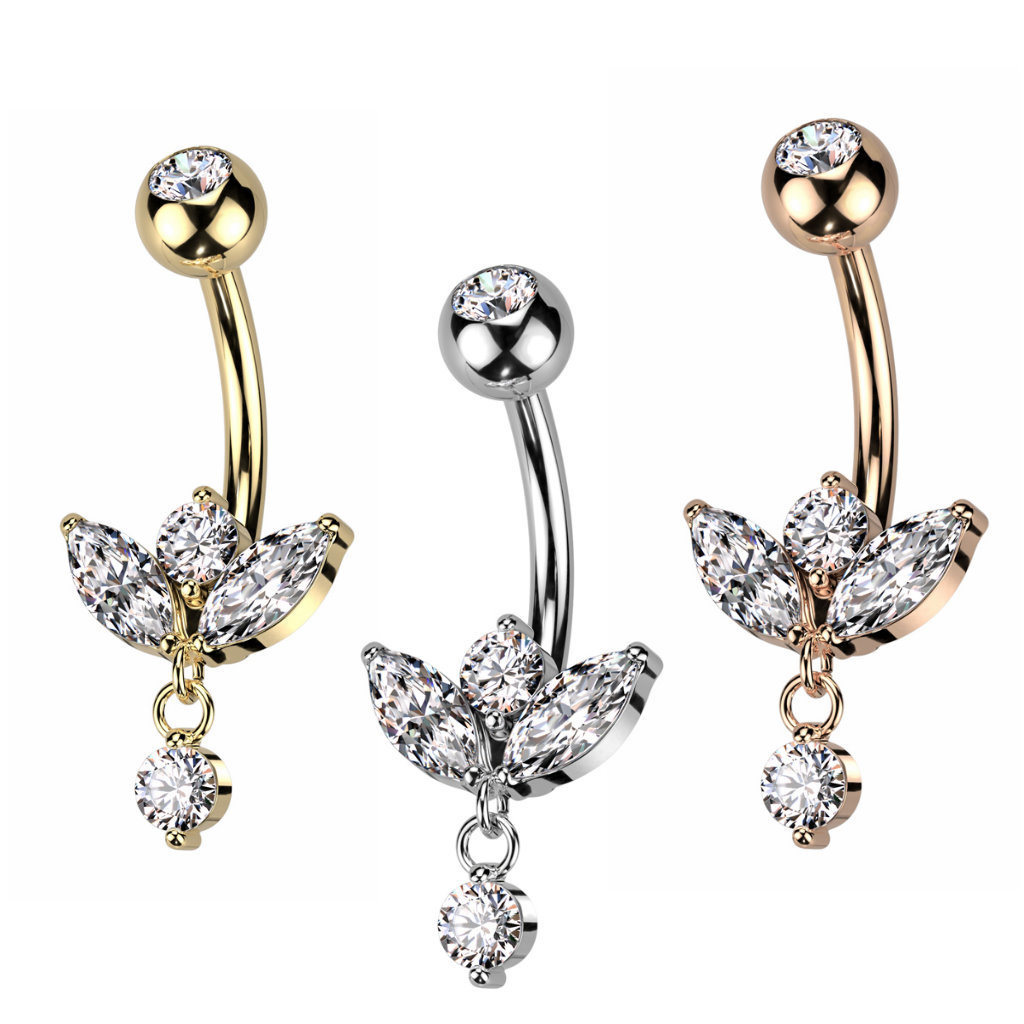 Bauchnabelpiercing Blume