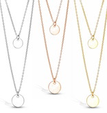 2-reihige Damen Halskette mit Plättchen