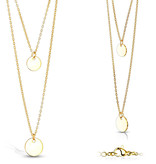 2-reihige Damen Halskette mit Plättchen