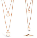 2-reihige Damen Halskette mit Plättchen