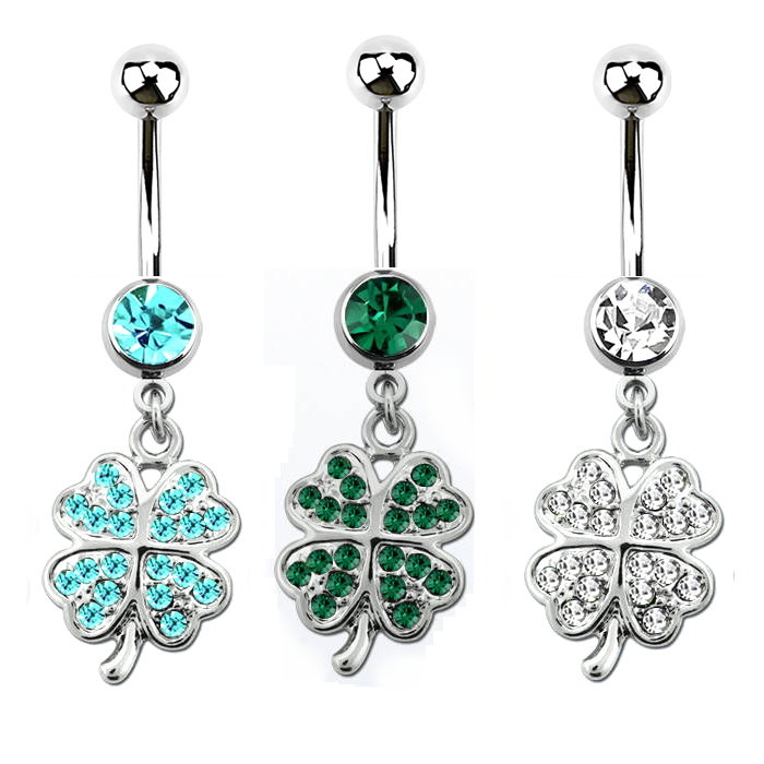 Bauchnabelpiercing Kleeblatt