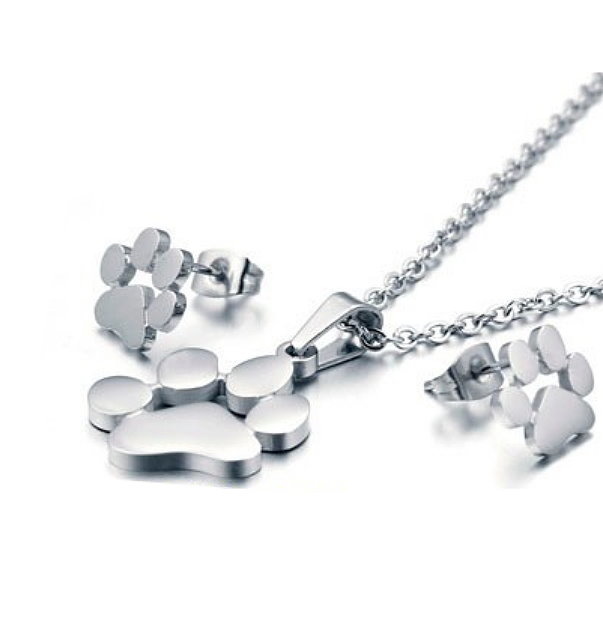 Edelstahlkette mit Ohrringe