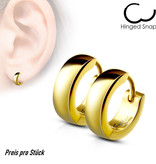 Klappcreolen Gold – 4 mm breit | Unisex
