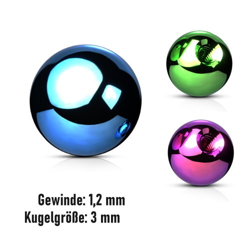 1,2 mm Piercing Kugel – 3 & 4 mm