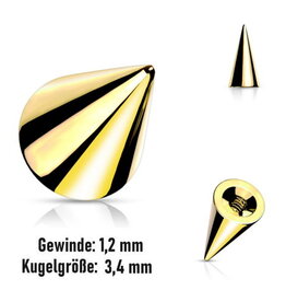 1,2 mm Kegel goldfärbig