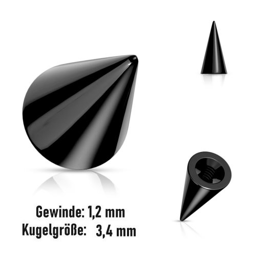 Piercing Kegel schwarz