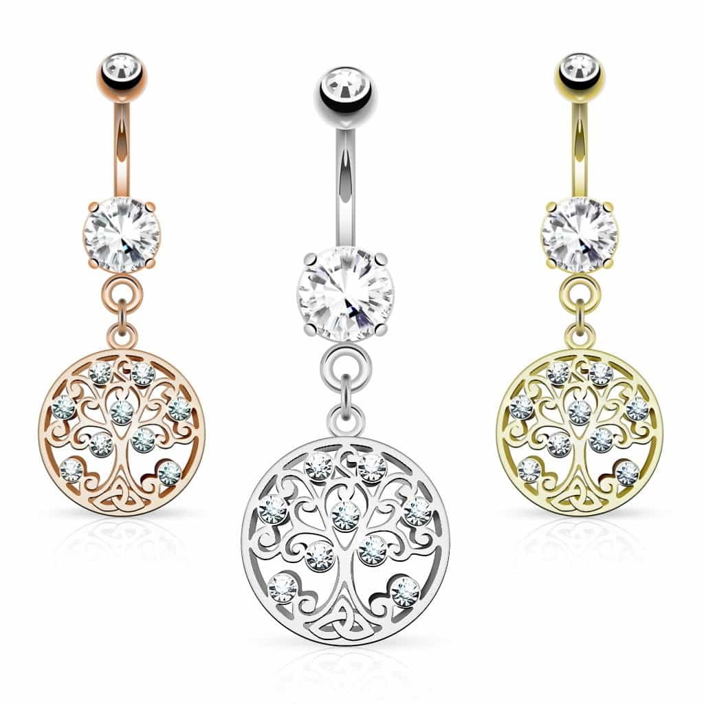 Bauchnabelpiercing Lebensbaum