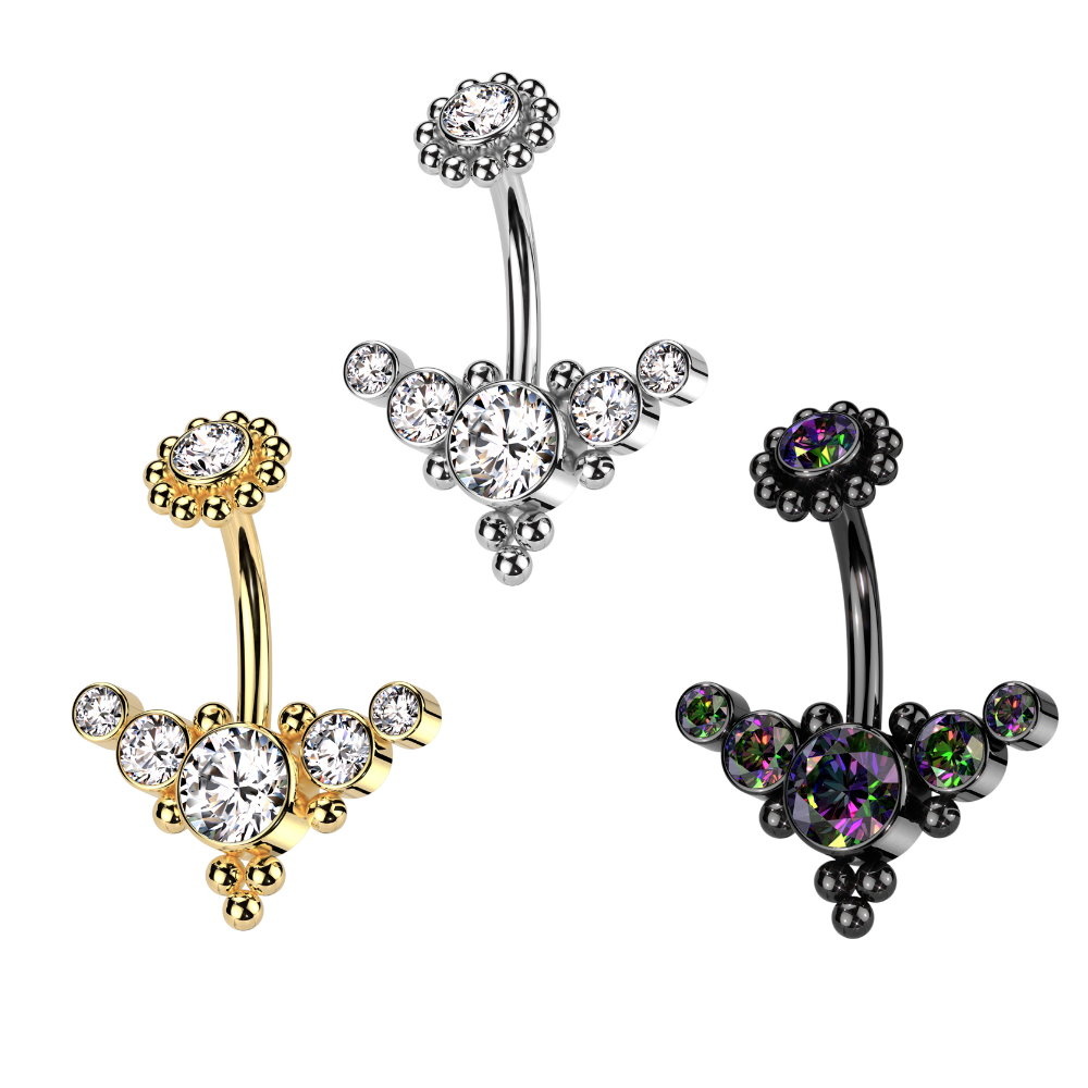 Bauchnabelpiercing  Kristall