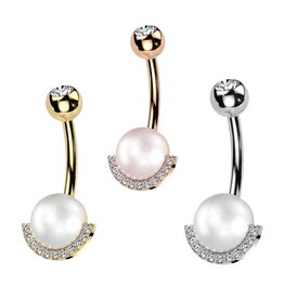 1,6x10mm Bauchnabelpiercing  Perle