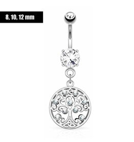8 | 10 | 12 mm Bauchpiercing Lebensbaum