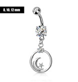 Bauchnabelpiercing Mond mit Stern